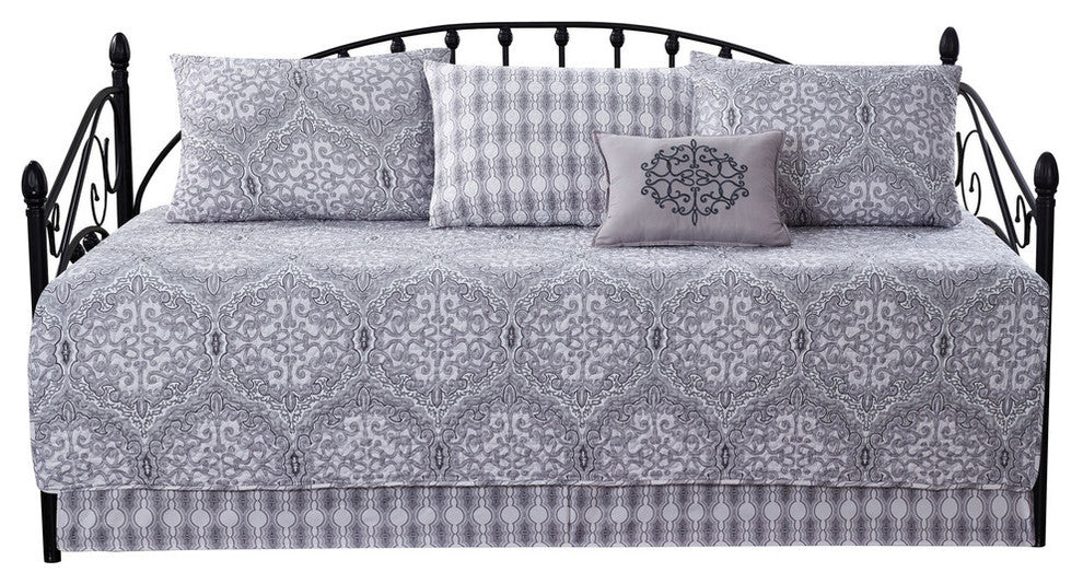 Melody Mdln 6 Piece Quilted Daybed Set, Lavender, Daybed (75"x39")