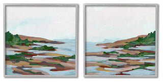 Abstract Quaint Forest Beach,17 x 17