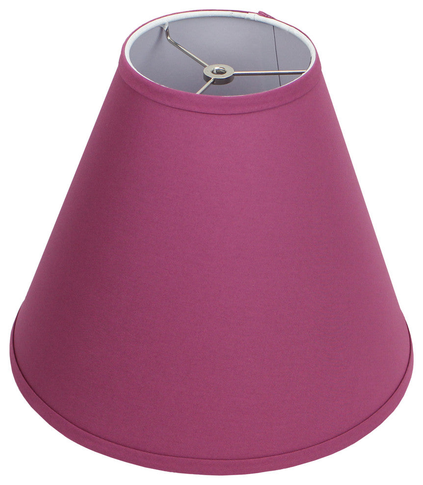 Fenchel Shades, 6"x14"x12" Spider Attachment Empire Lamp Shade, Linen Plum