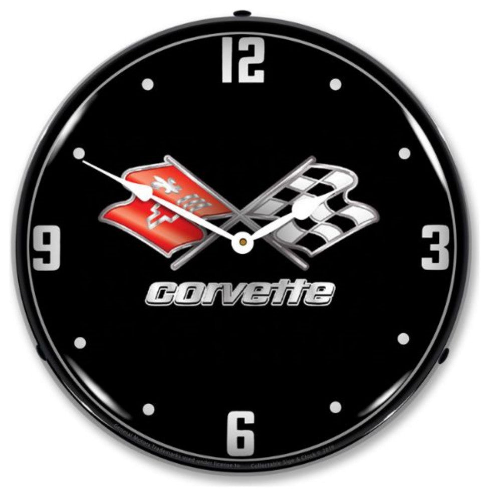 GM19091017 C3 Corvette Black Tie Clock
