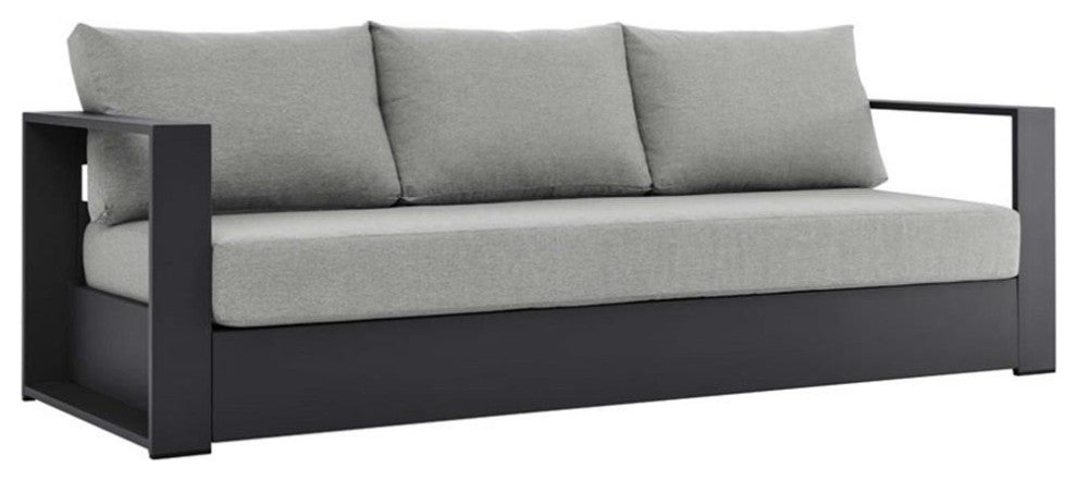 Tahoe Outdoor Patio Powder-Coated Aluminum 3-Piece Set, Gray Gray