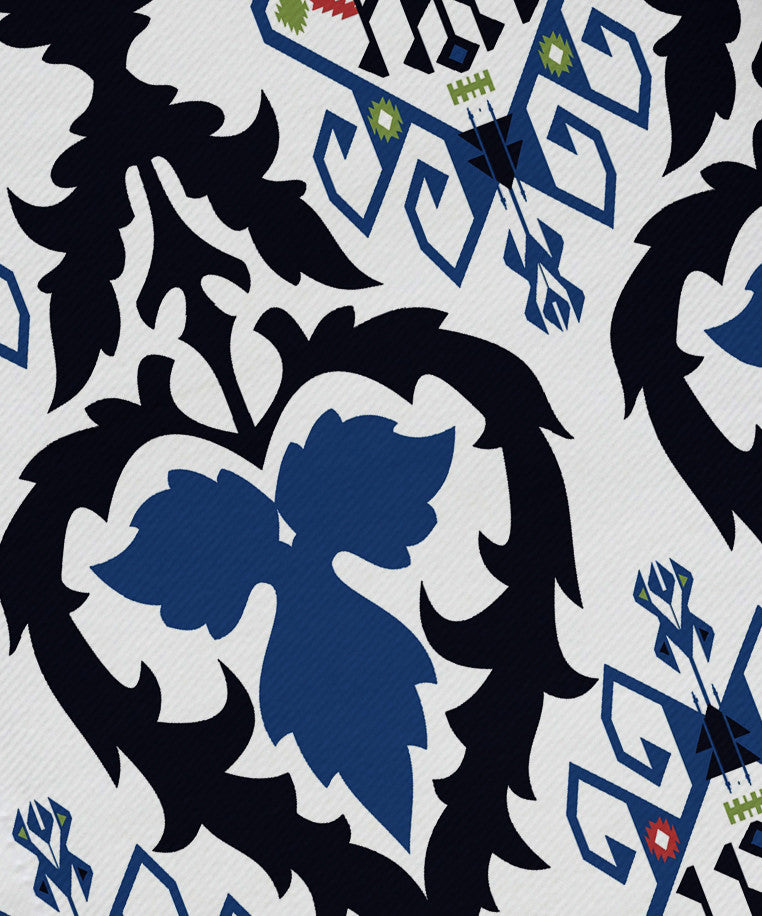 Bombay, Geometric Print Napkin, Navy Blue, Set of 4