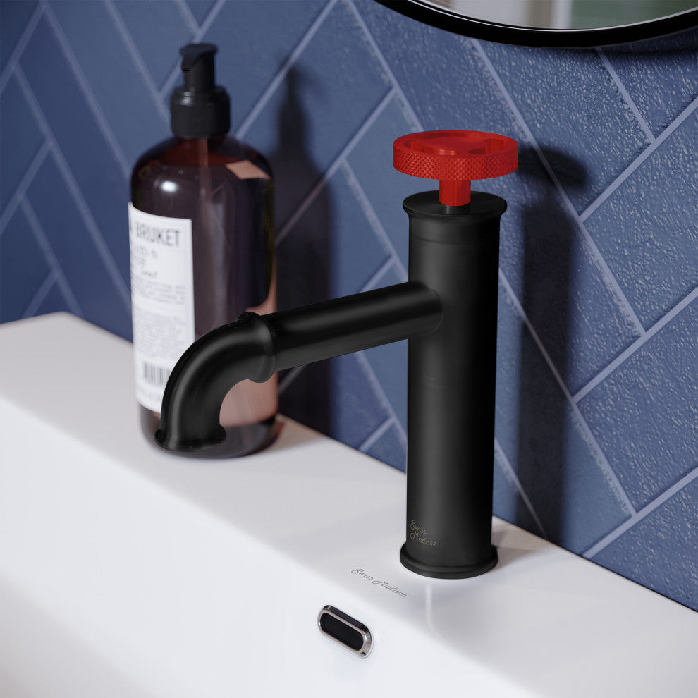 Avallon 7" Single Handle, Bathroom Faucet, Red