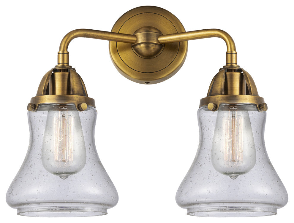 288-2W-BB-G194 Bellmont 2 Light 14" Bath Vanity Light, Brushed Brass