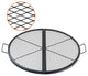 VEVOR 36" Foldable Round Cooking Fire Pit Grill Grate X-Marks Heavy-Duty Steel