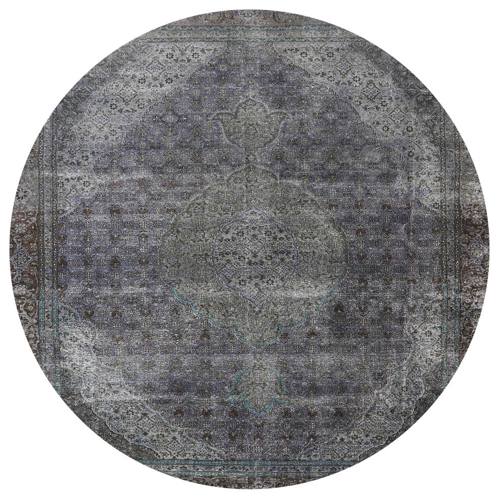 Ahgly Company Indoor Round Mid-Century Modern Area Rugs, 8' Round