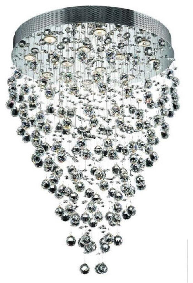 Elegant Lighting Galaxy 28" 12 Light Royal Crystal Chandelier