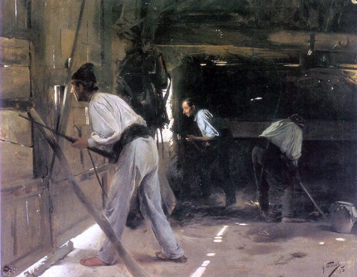 Antonio Fillol Granell La Defensa de la Barraca Gallery Wrapped Canvas Print