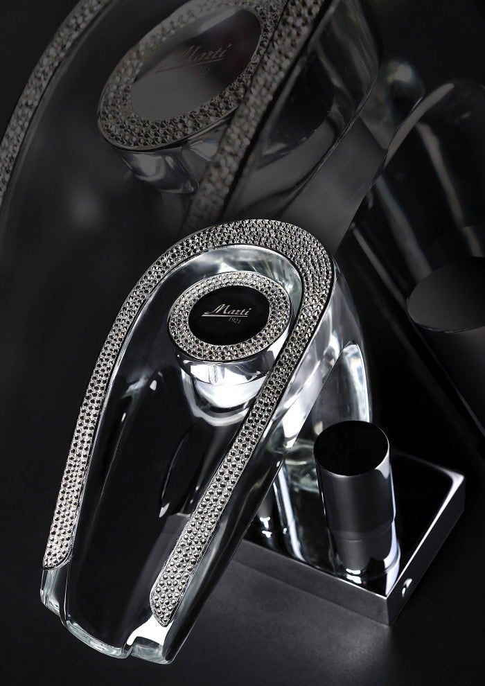 Niagara Luxury waterfall bathroom sink faucet with Swarovski crystals, Chrome