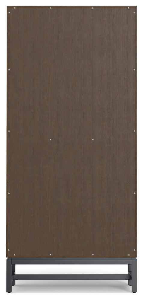 Banting SOLID HARDWOOD Mid Century Open Shelf Bookcase in Walnut Brown