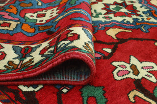 Fine Vintage Distressed Claud Red/Ivory Rug, 4'9 x 6'8