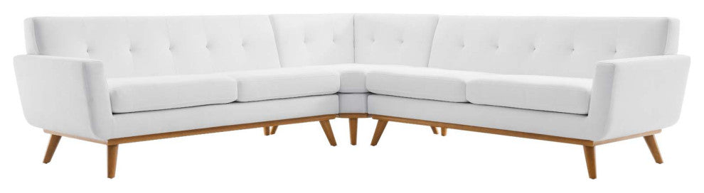Sectional Sofa Set, Fabric, White, Modern, Living Lounge Hotel Lobby Hospitality