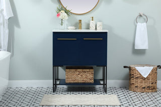 Sue 30" Single Bathroom Vanity, Blue
