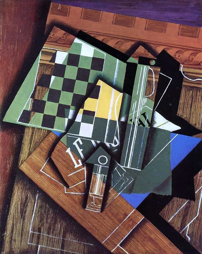 Juan Gris The Checkerboard, 20"x25" Wall Decal