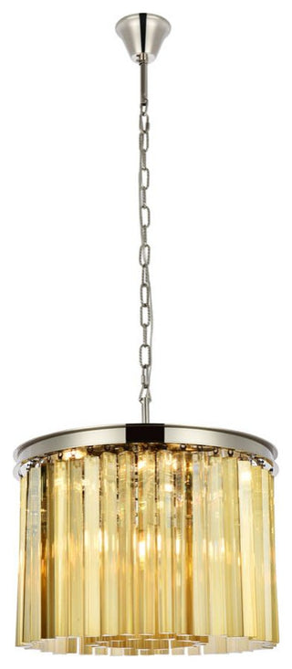 Elegant Lighting 1208D20-GT/RC Sydney 6 Light 20"W Crystal - Polished Nickel