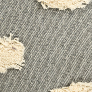 Pom Pom Palace Glam Throw Pillow, Light Gray, 20" X 20"