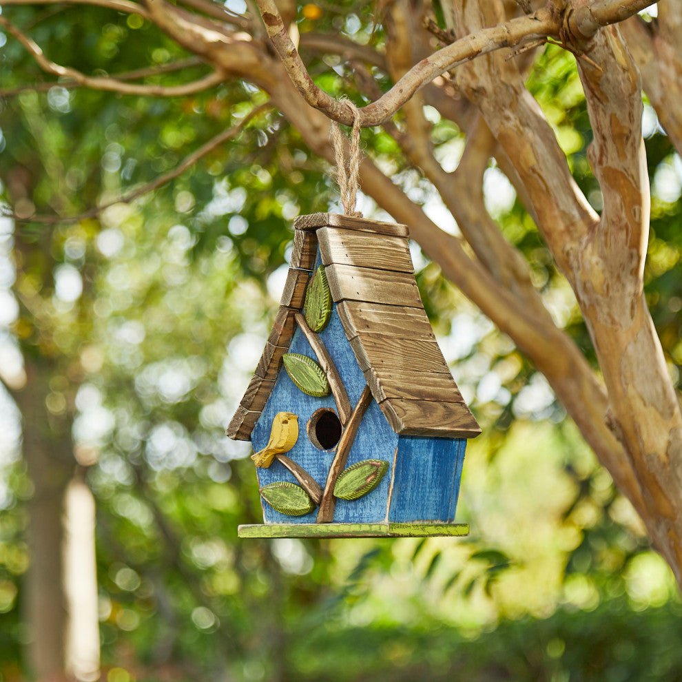 Distressed Solid Wood Birdhouse