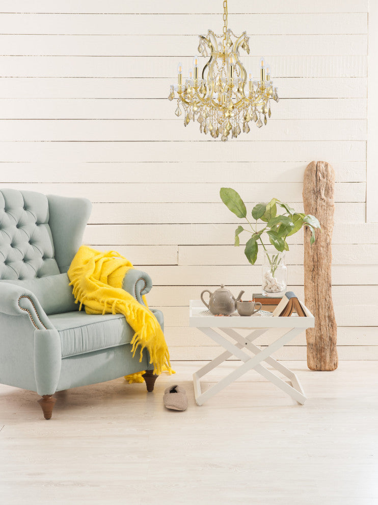 Elegant Lighting 2800D26-GT/RC Maria Theresa 9 Light 26"W Crystal - Chrome