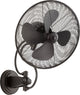 Piazza 14" Wall Patio Fan, Noir