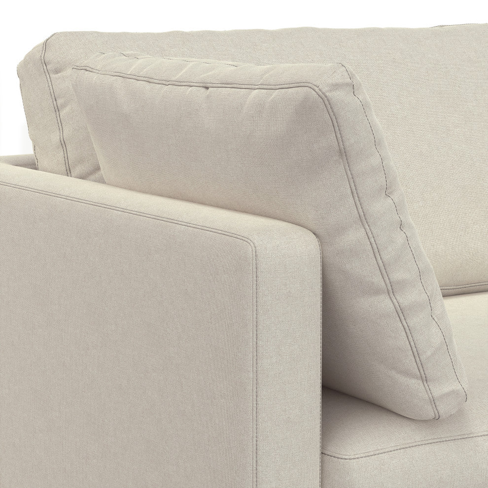 Ava 76-inch Sofa and Ottoman Set in Tightly Woven Performance Fabric