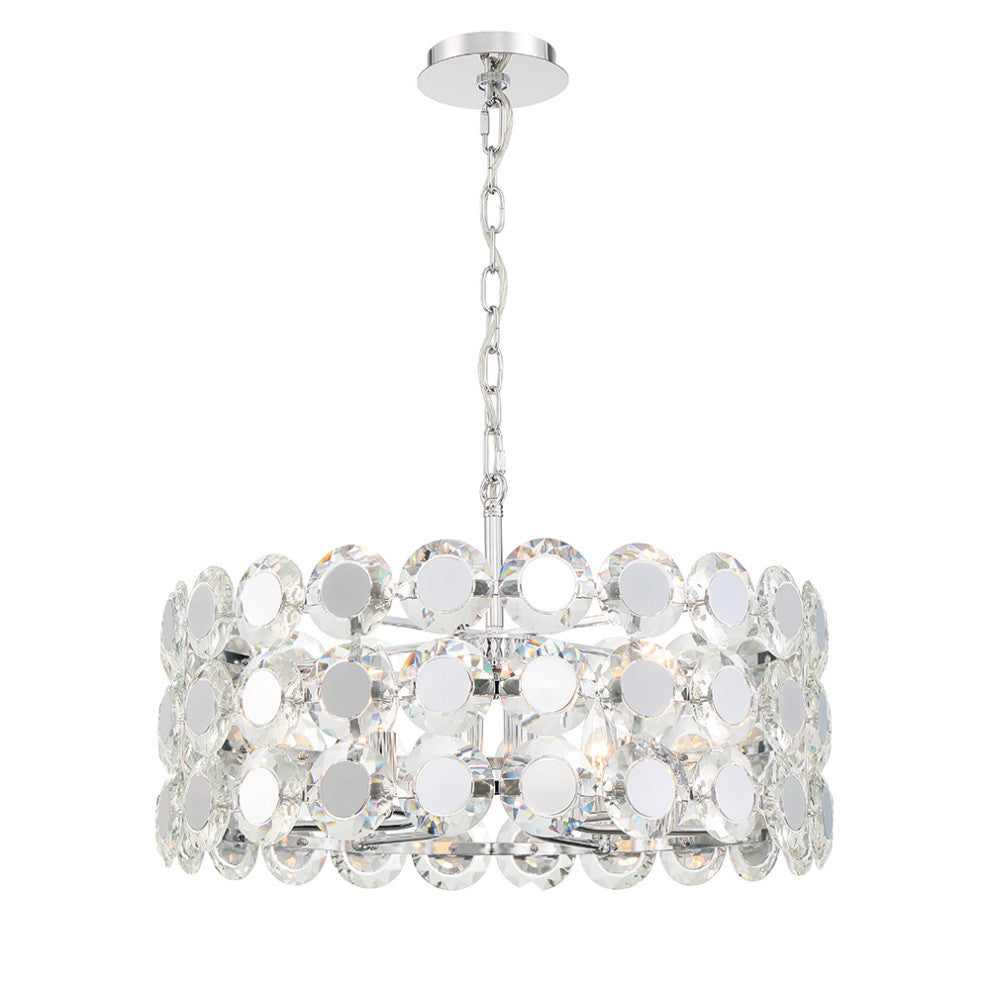 Perrene 6-Light Chandelier, Chrome