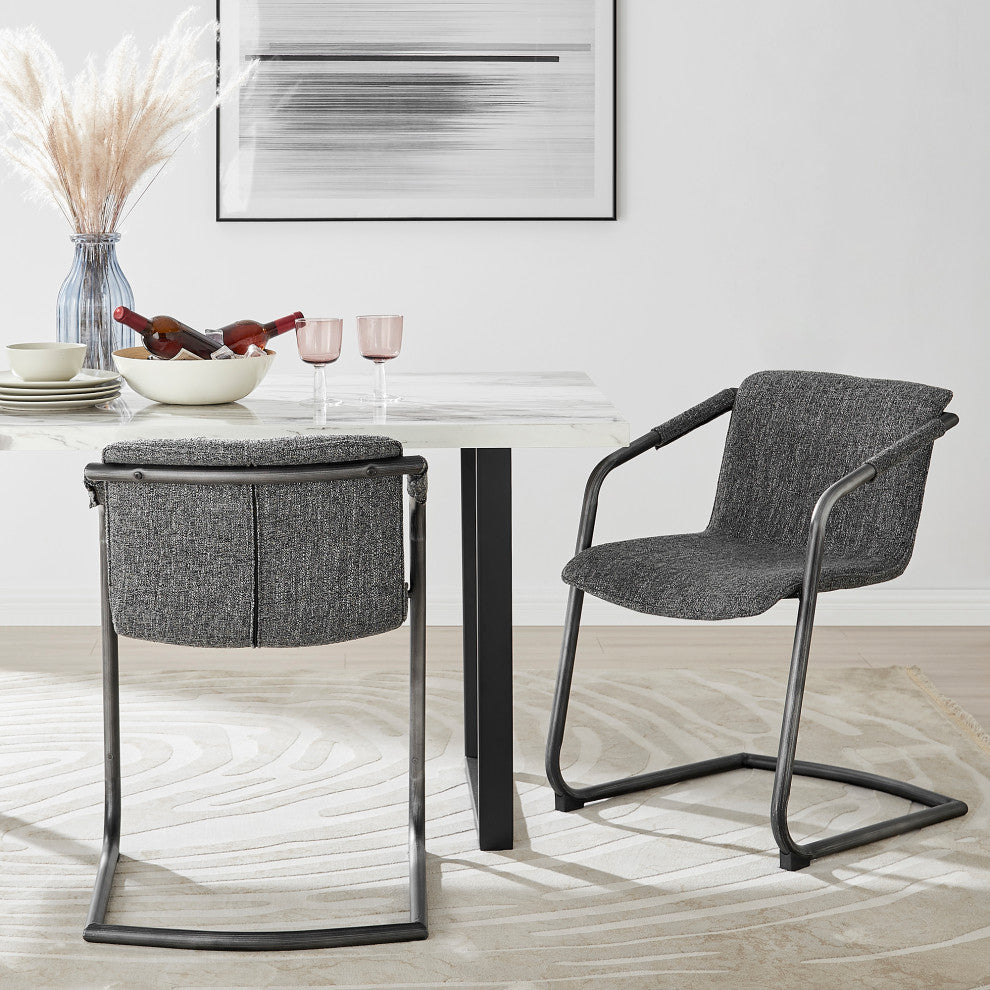 Indy Dining Side Chair, Set of 2, Blazer Dark Gray