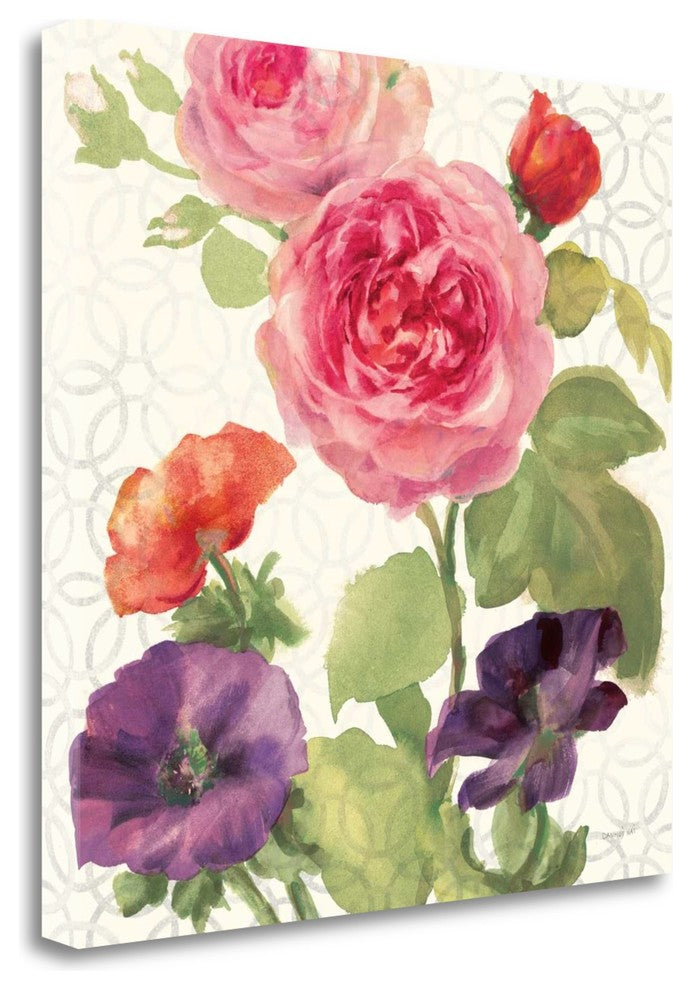 "Watercolor Floral III" By Danhui Nai, Giclee Print on Gallery Wrap Canvas