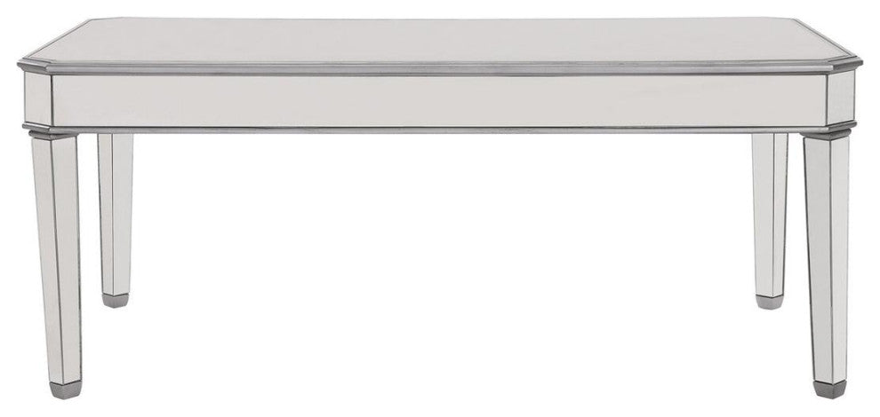 Rectangle Dining Table 60" X 32" X 30" In Silver Paint