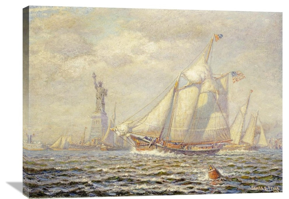 "New York Harbor" Artwork, 36" x 26"