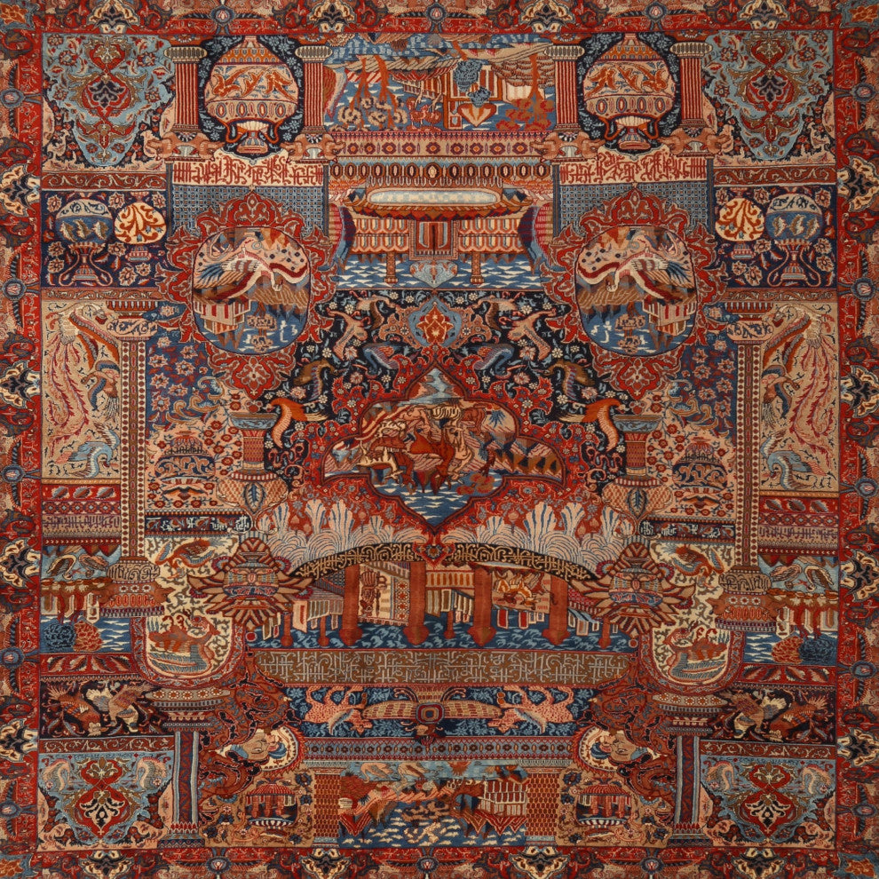 Ahgly Company Indoor Square Traditional Area Rugs, 7' Square