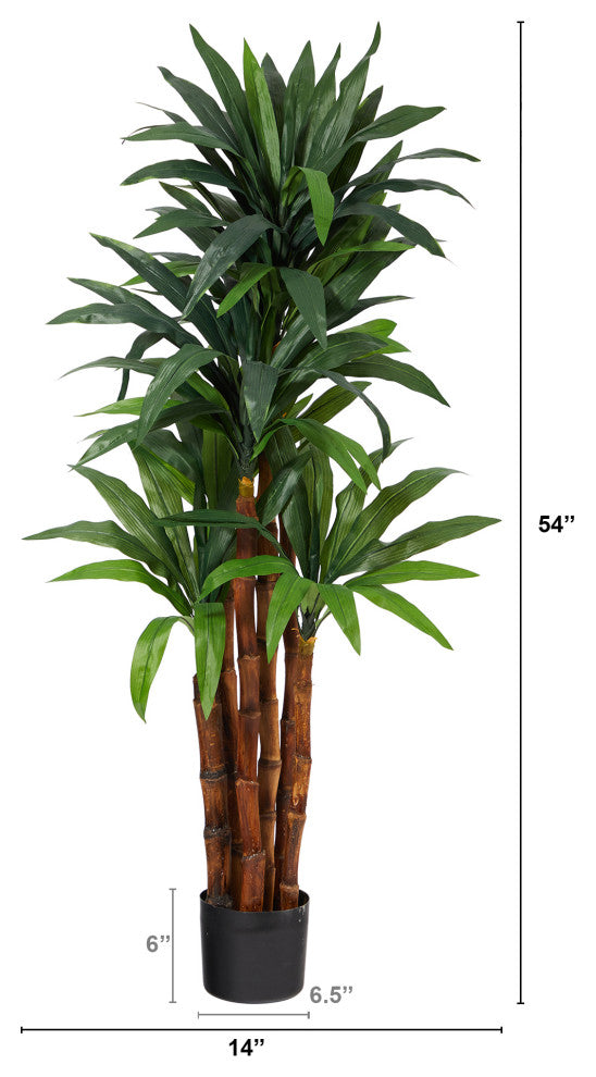 4.5' Dracaena Artificial Tree With Natural Trunk