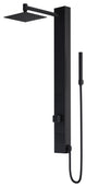 Orchid 39" H x 4" W 2-Jet Retro Shower Panel with Square Shower Head, Matte Black