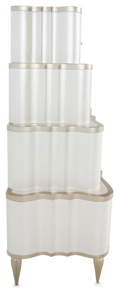 London Place 6-Drawer Tiered Chest - Creamy Pearl