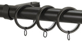 Versailles Non-Telescoping Curtain Rod With Metro Rings, Bronze, 72