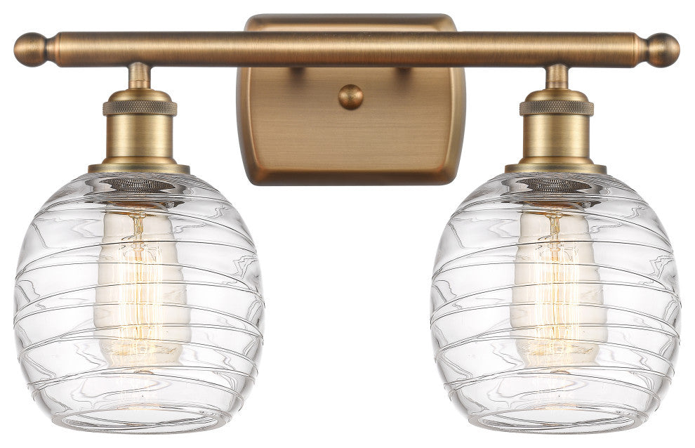 Innovations 516-2W-BB-G1013-LED 2-Light Bath Vanity Light, Brushed Brass