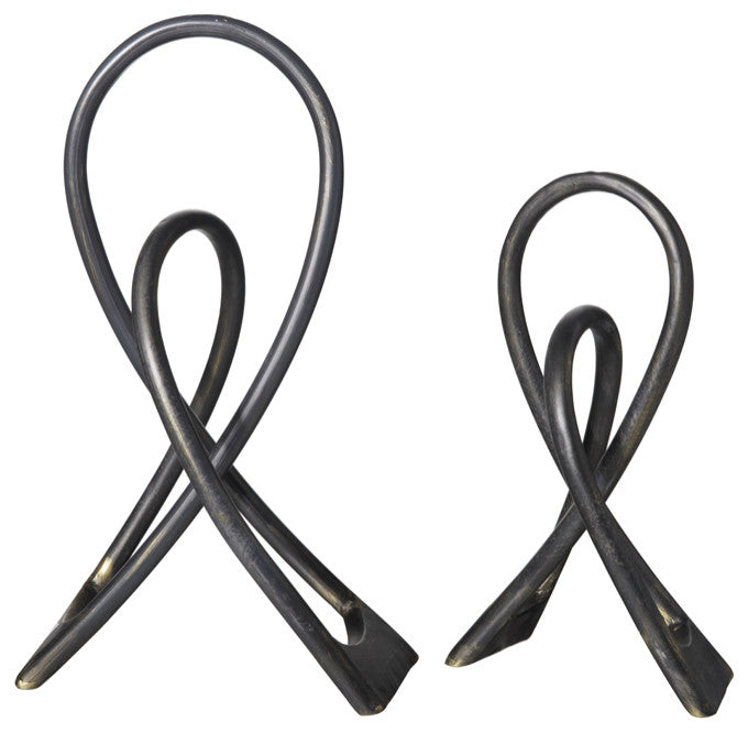 Blair Metal Abstracts Decor, 2-Piece Set, Black