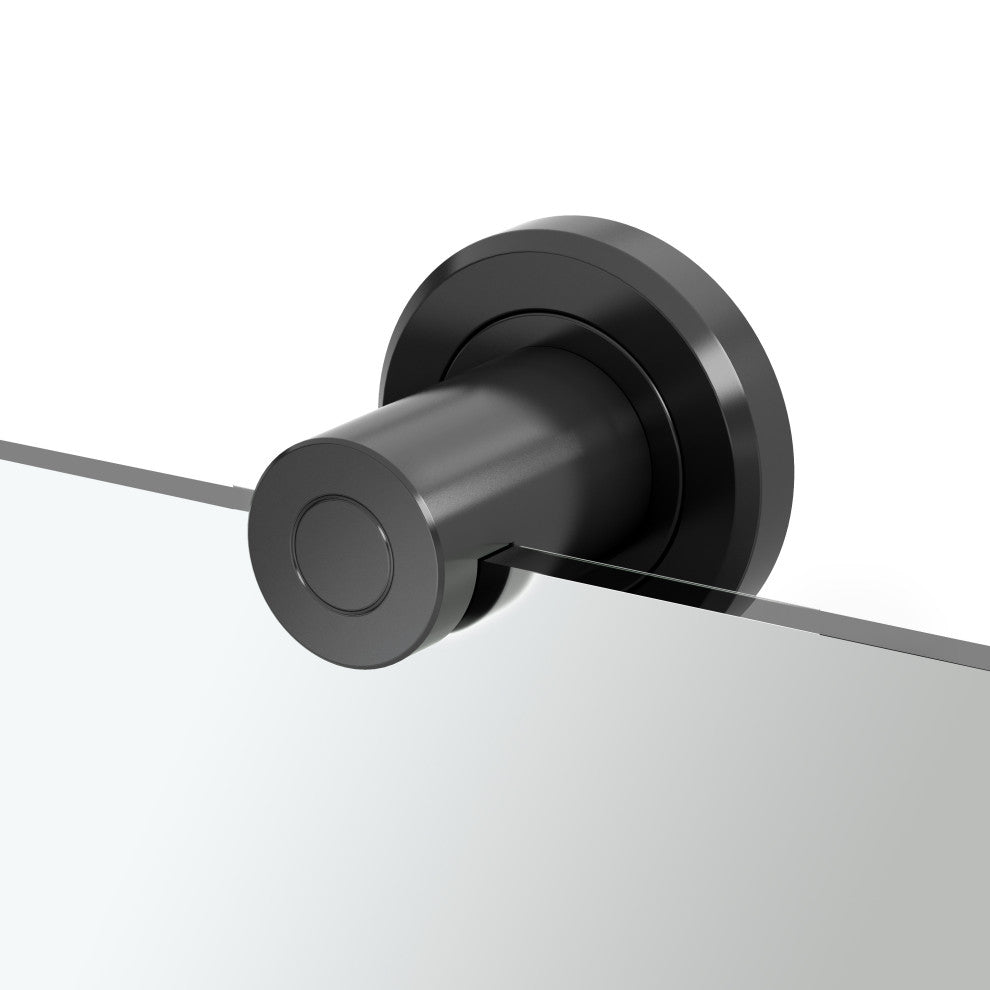 Latitued II Fixed Mount Rectangular Mirror, Matte Black