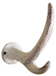 Whitewashed Cast Iron Antler Hook 5"