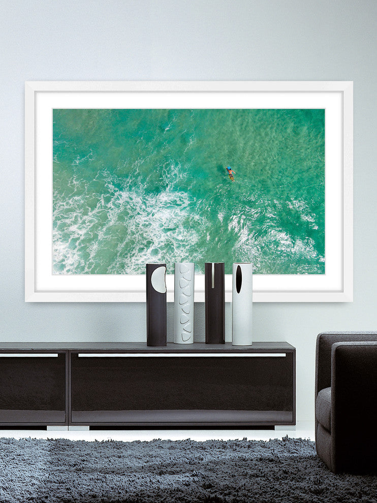 "Waiting For The Wave" Framed Print by Karolis Janulis