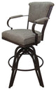 Miami Counter 26" or 30" Metal Bar Stool - A Base, Plumley Cocoa - Brown, 26"