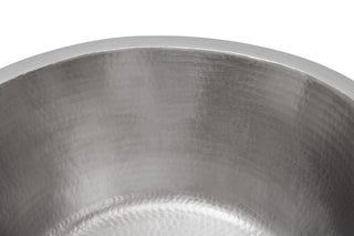 Premiere Copper BR16EN2 16" Electroless Nickel Hammered Copper Bar Sink