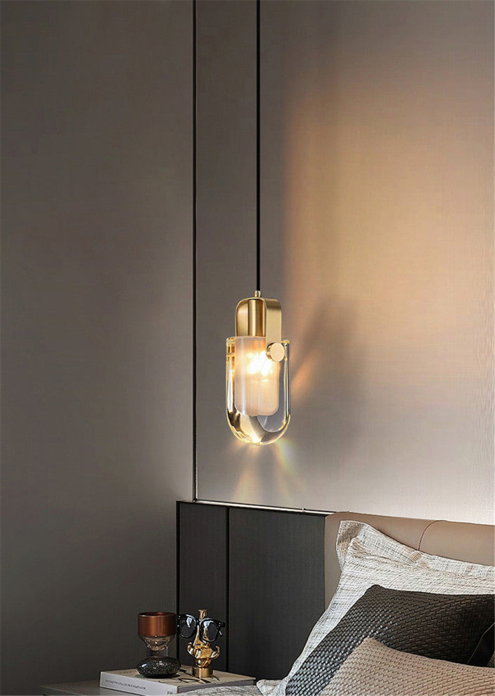 MIRODEMIÂ® Toirano | Postmodern Crystal LED Chandelier For Bedroom, Warm Light