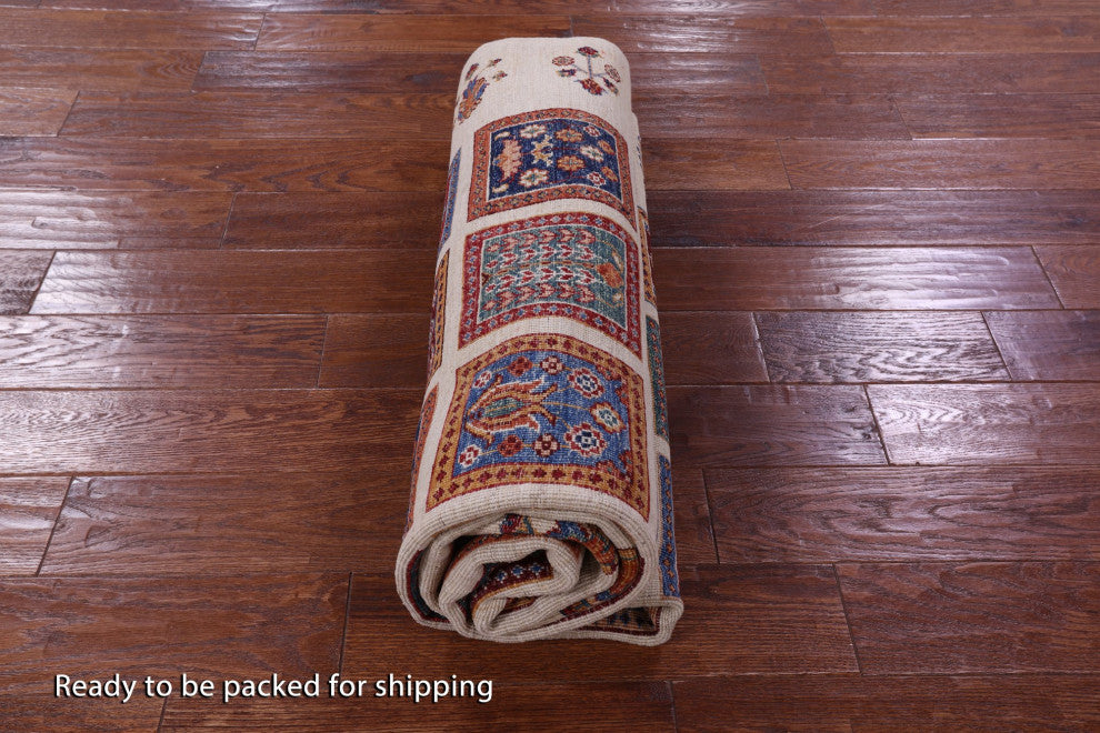 Persian Garden Design Handmade Wool Rug 5' 7" X 7' 10" - Q12295