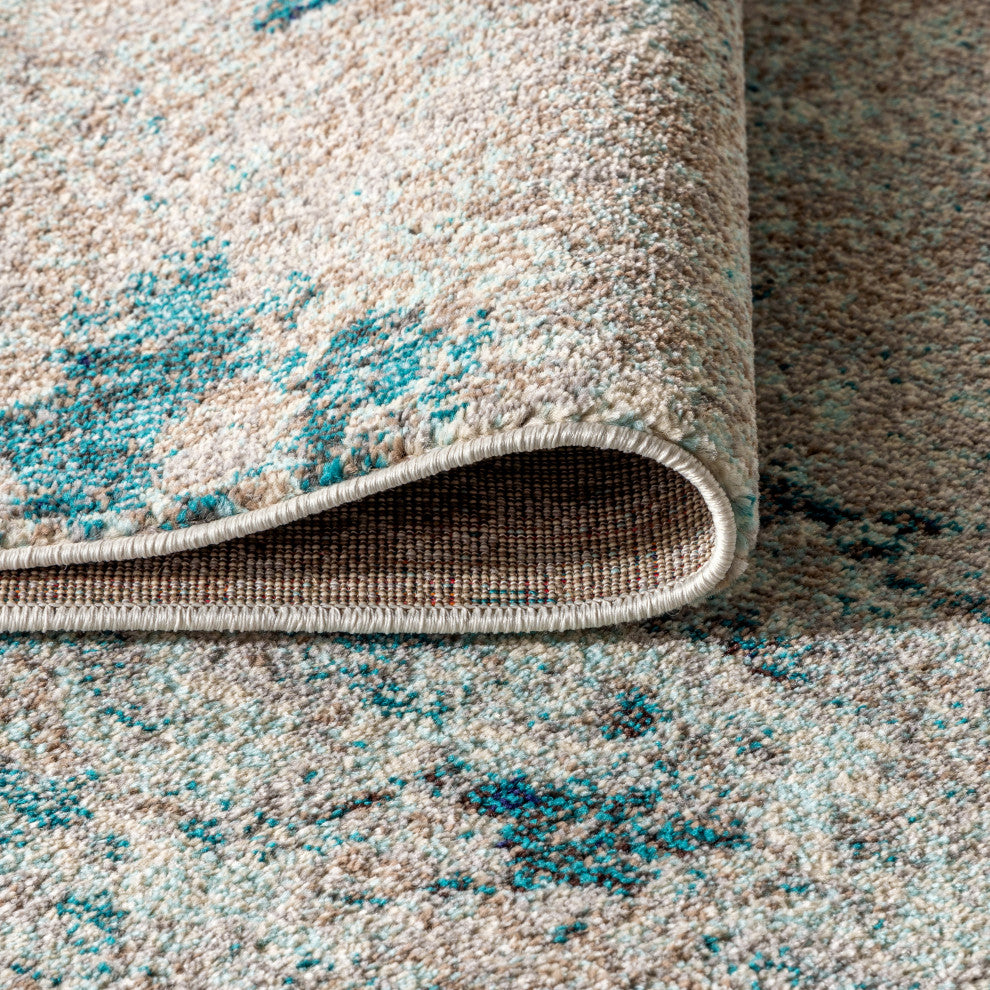 Contemporary POP Modern Abstract Vintage Area Rug, 5 X 8