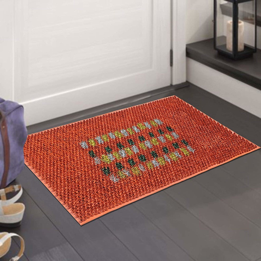 A1HC First Impression Grassdecor, Natural Rubber Doormat, 18"x30", Terracotta
