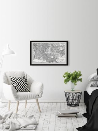"Louisiana Plan" Framed Painting Print, 30x20