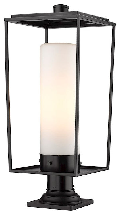 Z-LITE 595PHBR-533PM-BK 1 Light Outdoor Pier Mounted Fixture, Black