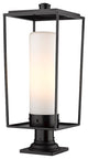 Z-LITE 595PHBR-533PM-BK 1 Light Outdoor Pier Mounted Fixture, Black