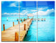 "Tropic Paradise Jetty in Mexico" Photo Metal Wall Art, 3 Panels, 36"x28"