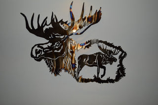 Moose Metal Wall Art